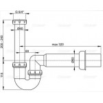 Сифон для мойки Alcaplast A80-DN50